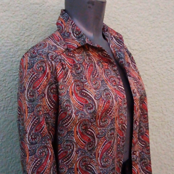 PINS AND NEEDLES (USA) LADIES VINTAGE PAISLEY BLOUSE/BUTTON DOWN LUXURY TOP - Picture 6 of 17